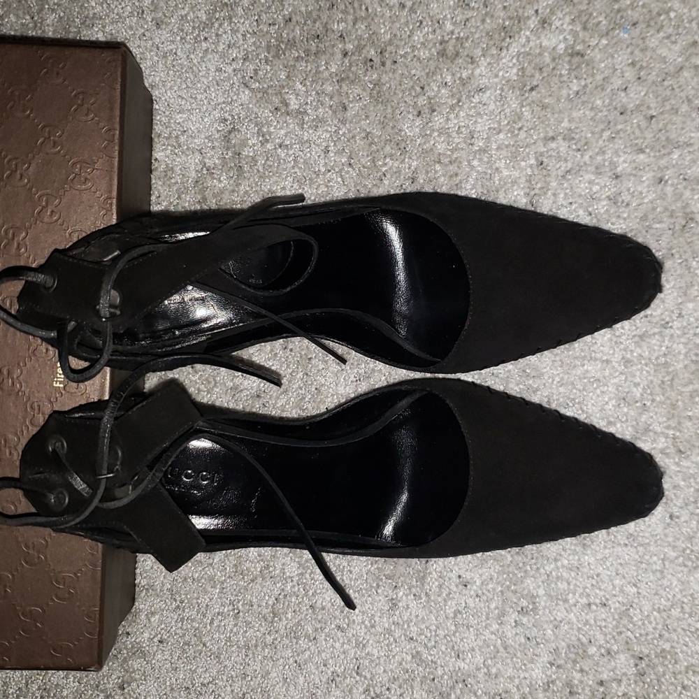 Gucci Suede Heels size 9 1/2 - Picture 2 of 9